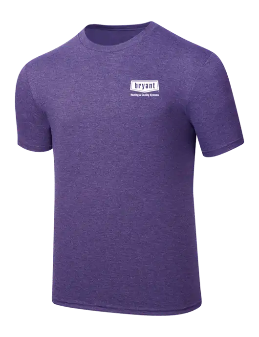 Simply Soft Purple Frost 4.5oz  Poly/Combed Ring Spun Cotton T-Shirt w/Bryant H&C Systems Logo
