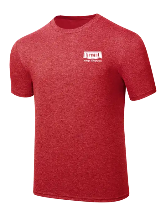 Simply Soft Red Frost 4.5oz  Poly/Combed Ring Spun Cotton T-Shirt w/Bryant H&C Systems Logo