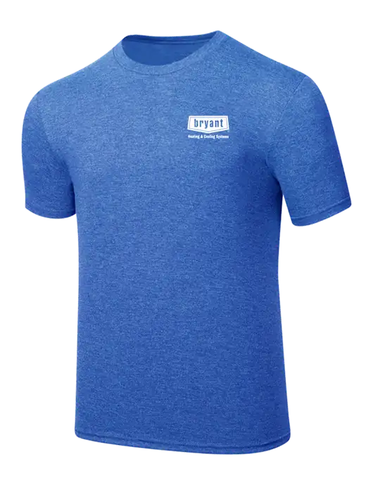 Simply Soft Royal Frost 4.5oz  Poly/Combed Ring Spun Cotton T-Shirt w/Bryant H&C Systems Logo