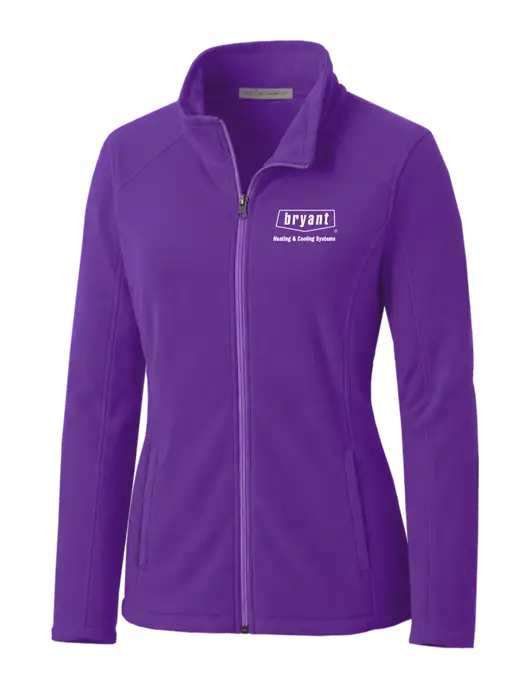 Light Purple Womens Microfleece Jacket w/Bryant H&C Systems Logo