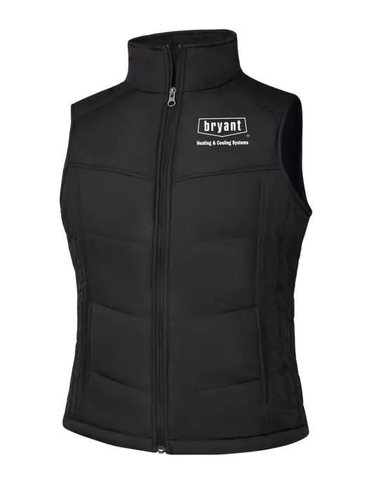 Womens Black/Black Vest w/Bryant H&C Systems Logo