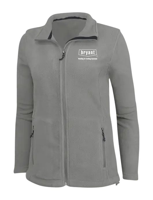 Womens Medium Grey Fleece Jacket w/Bryant H&C Systems Logo