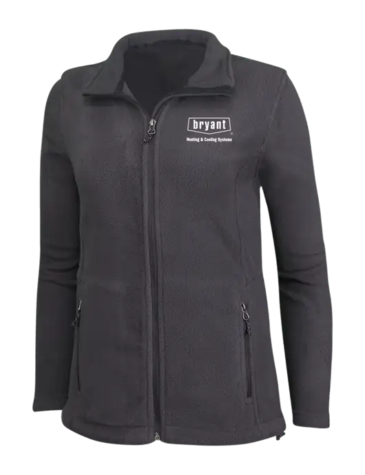 Womens Fleece Dark Grey Jacket w/Bryant H&C Systems Logo