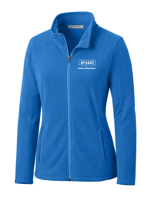 Light Royal Womens Microfleece Jacket w/Bryant H&C Systems Logo
