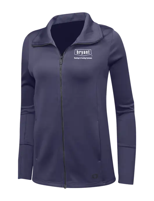 OGIO Navy Womens Endurance Modern Performance Full-Zip w/Bryant H&C Systems Logo