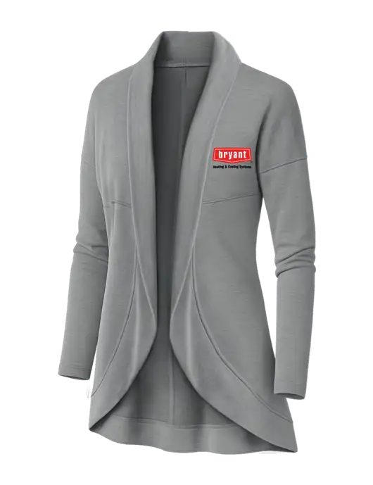 OGIO Light Grey Heather Womens Luuma Cocoon Fleece w/Bryant H&C Systems Logo