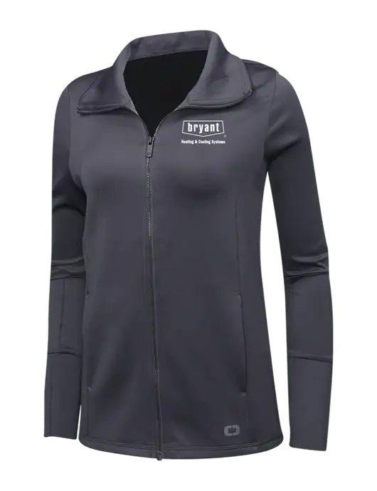 OGIO Dark Grey Womens Endurance Modern Performance Full-Zip w/Bryant H&C Systems Logo