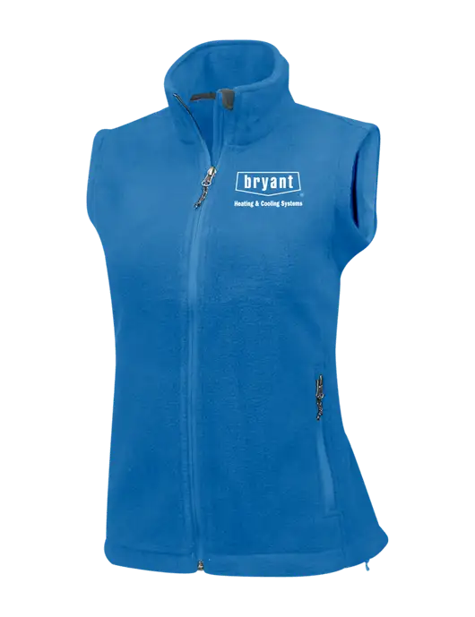 Royal Womens Fleece Vest w/Bryant H&C Systems Logo