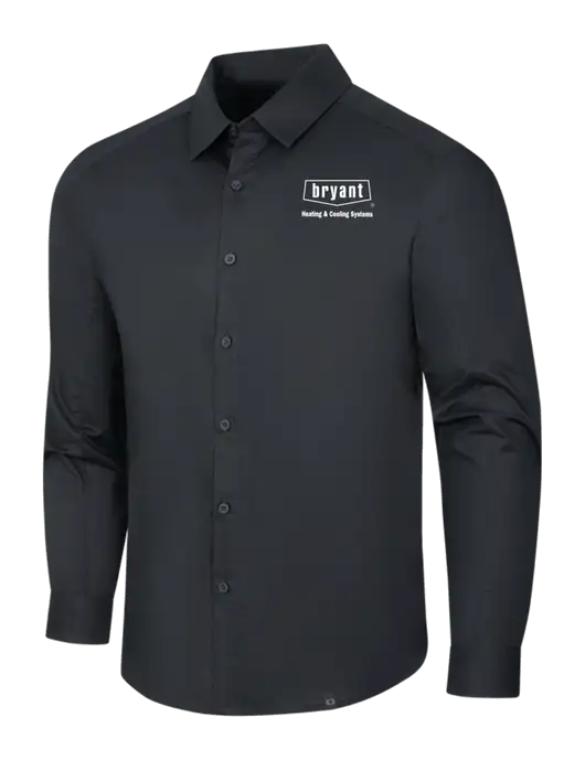 OGIO Black Commuter Woven Shirt w/Bryant H&C Systems Logo