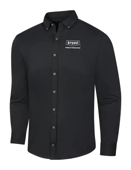 OGIO Blacktop Modern Code Stretch Button-Up Shirt w/Bryant H&C Systems Logo