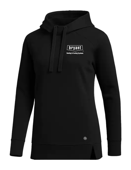 OGIO Black Womens Luuma Pullover Fleece Hoodie w/Bryant H&C Systems Logo