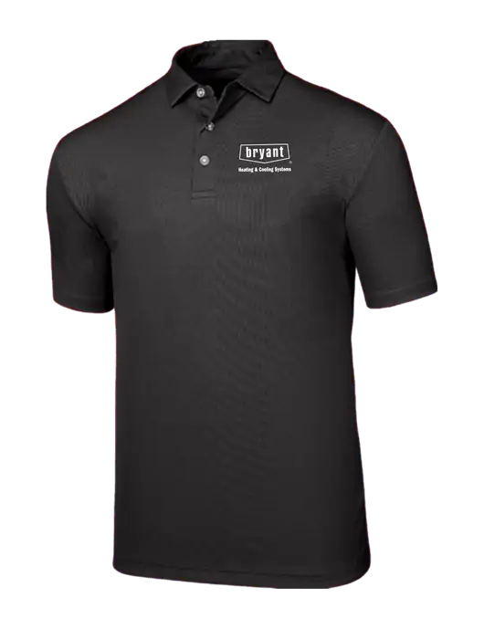 Callaway Birdseye Black Polo w/Bryant H&C Systems Logo
