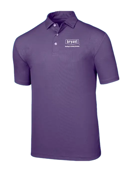 Callaway Birdseye Purple Polo w/Bryant H&C Systems Logo
