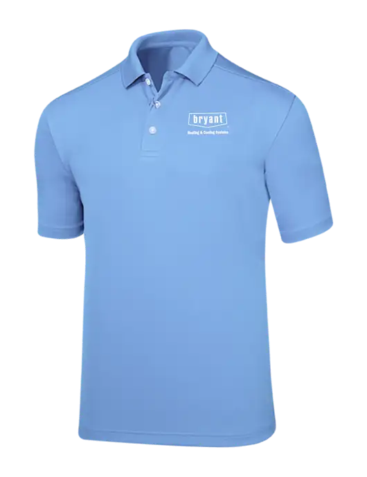 Callaway Core Light Blue Performance Polo w/Bryant H&C Systems Logo