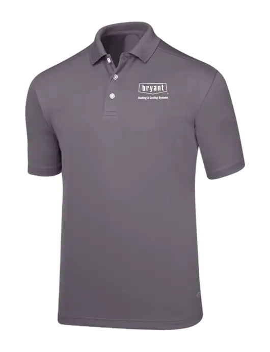 Callaway Core Medium Grey Performance Polo w/Bryant H&C Systems Logo