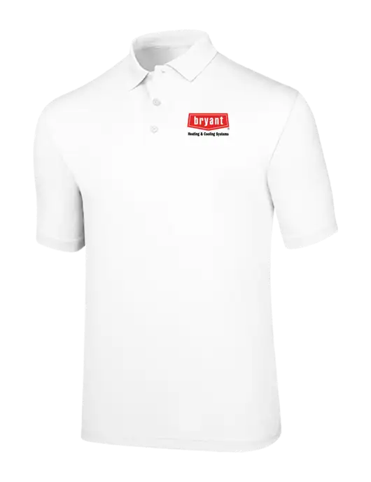 Callaway Opti-Dri White Chev Polo w/Bryant H&C Systems Logo