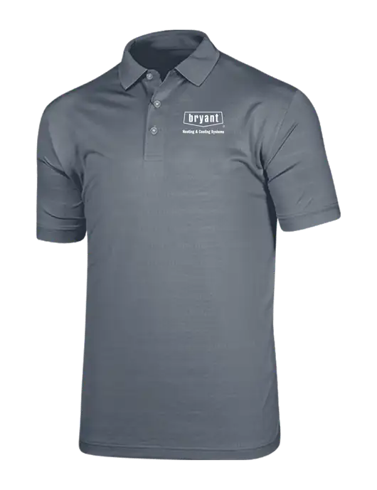 Callaway Vibrant Light Grey Ventilated Polo w/Bryant H&C Systems Logo