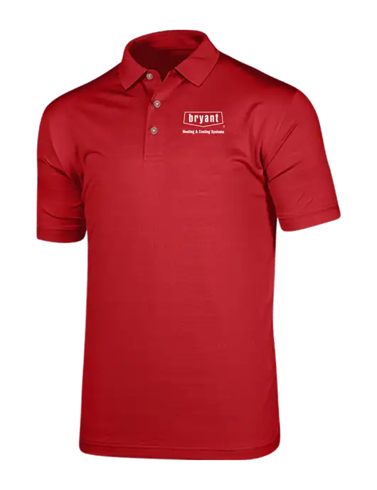 Callaway Vibrant Red Ventilated Polo w/Bryant H&C Systems Logo