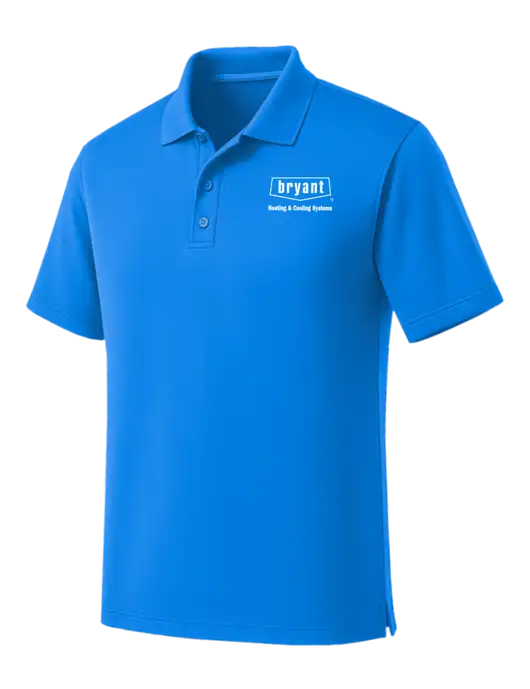 Light Royal Blue Dry Zone UV Micro Mesh Polo w/Bryant H&C Systems Logo