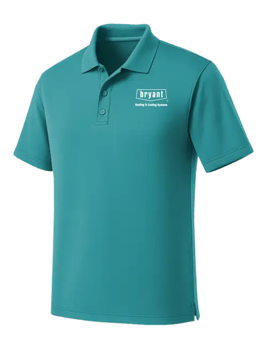 Light Teal Dry Zone UV Micro Mesh Polo w/Bryant H&C Systems Logo