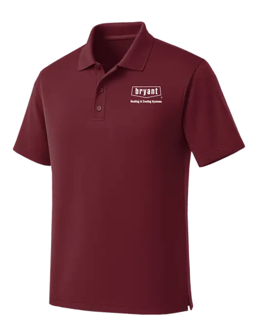 Maroon Dry Zone UV Micro Mesh Polo w/Bryant H&C Systems Logo