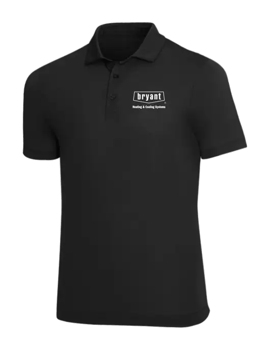 Mercer+Mettle Black Stretch Jersey Polo w/Bryant H&C Systems Logo