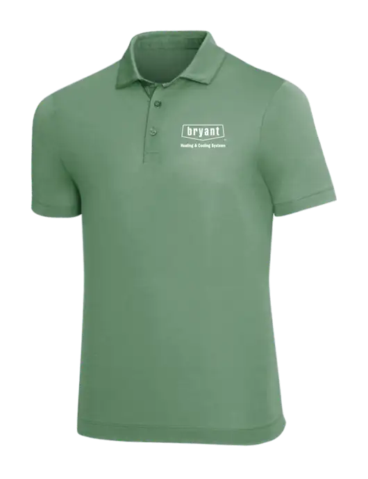 Mercer+Mettle Medium Green Stretch Jersey Polo w/Bryant H&C Systems Logo