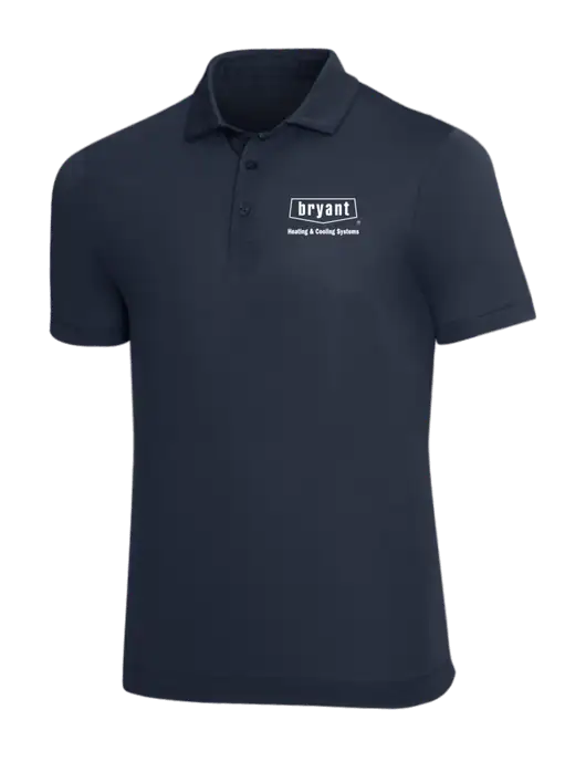 Mercer+Mettle Navy Stretch Jersey Polo w/Bryant H&C Systems Logo