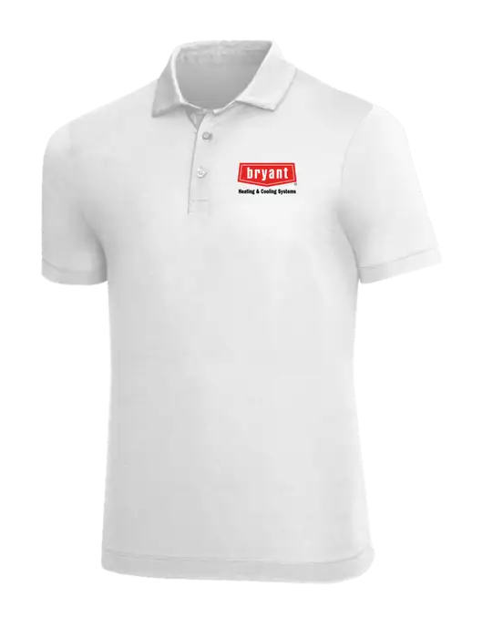 Mercer+Mettle White Stretch Jersey Polo w/Bryant H&C Systems Logo