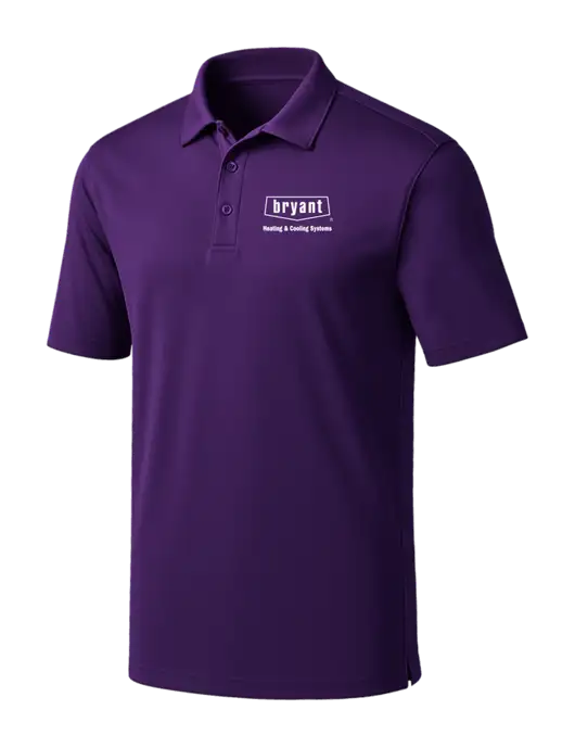 Purple Silk Touch Performance Polo w/Bryant H&C Systems Logo