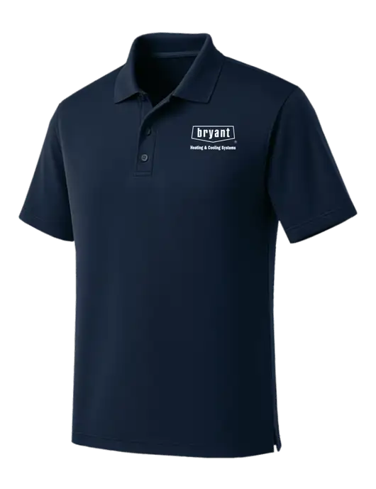 Dark Navy Dry Zone UV Micro Mesh Polo w/Bryant H&C Systems Logo