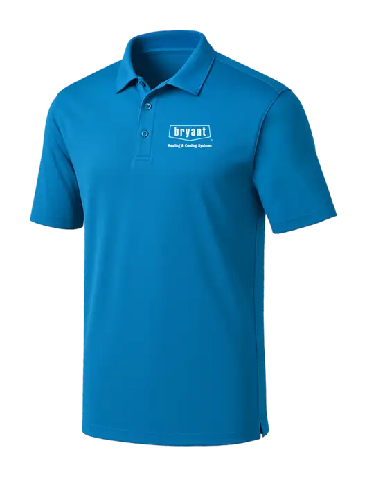 Royal Blue Silk Touch Performance Polo w/Bryant H&C Systems Logo