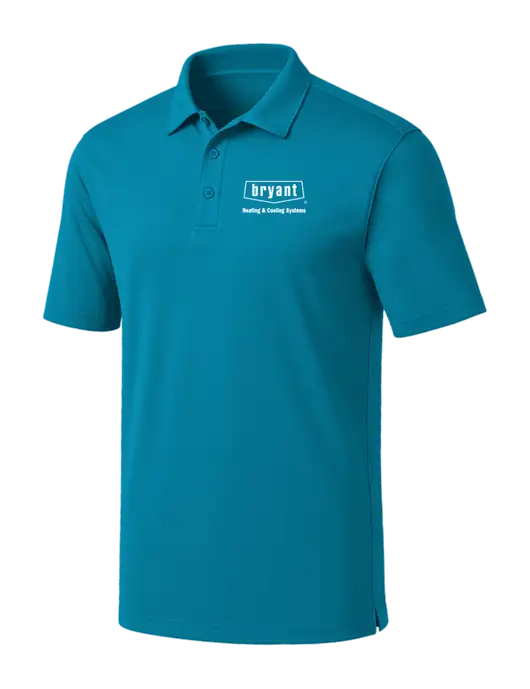 Sapphire Blue Silk Touch Performance Polo w/Bryant H&C Systems Logo