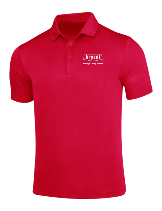 True Red Posi-UV Pro Polo w/Bryant H&C Systems Logo