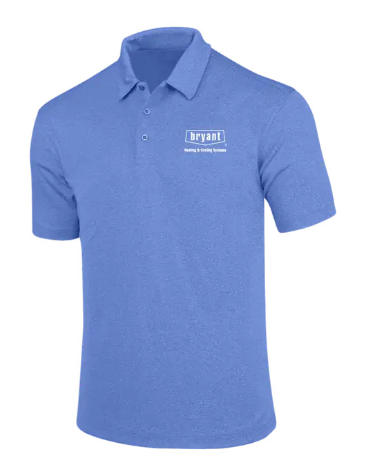 Light Royal Trace Heather Polo w/Bryant H&C Systems Logo