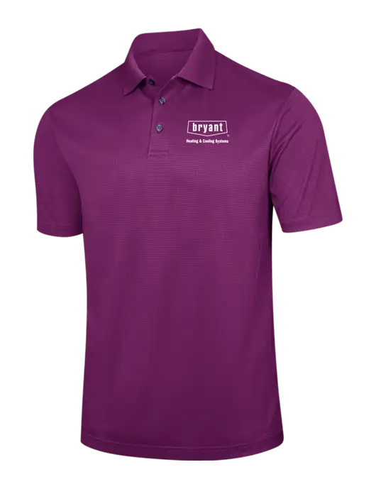 Violet Purple Performance Fine Jacquard Polo w/Bryant H&C Systems Logo