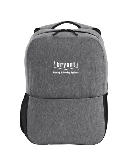 Access Square Laptop Graphite Heather/Black Backpack w/Bryant H&C Systems Logo