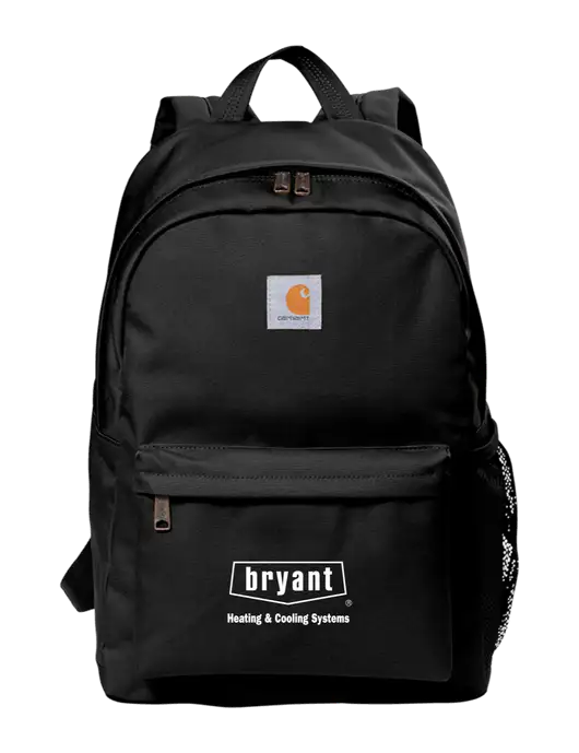 Carhartt Black Canvas Backpack w/Bryant H&C Systems Logo