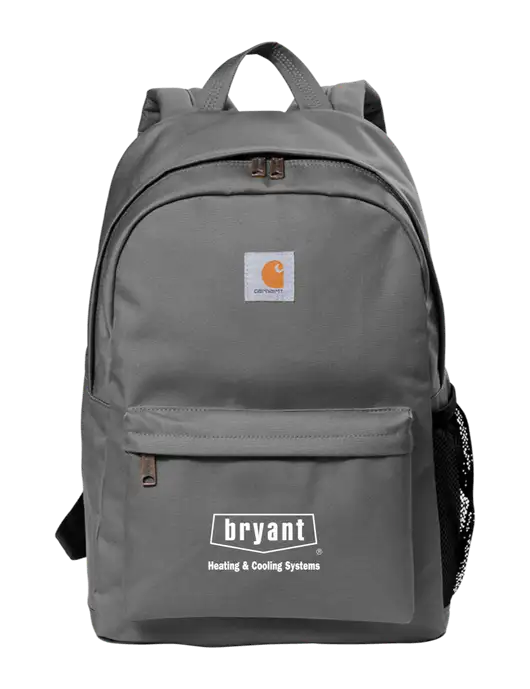 Carhartt Grey Canvas Backpack w/Bryant H&C Systems Logo