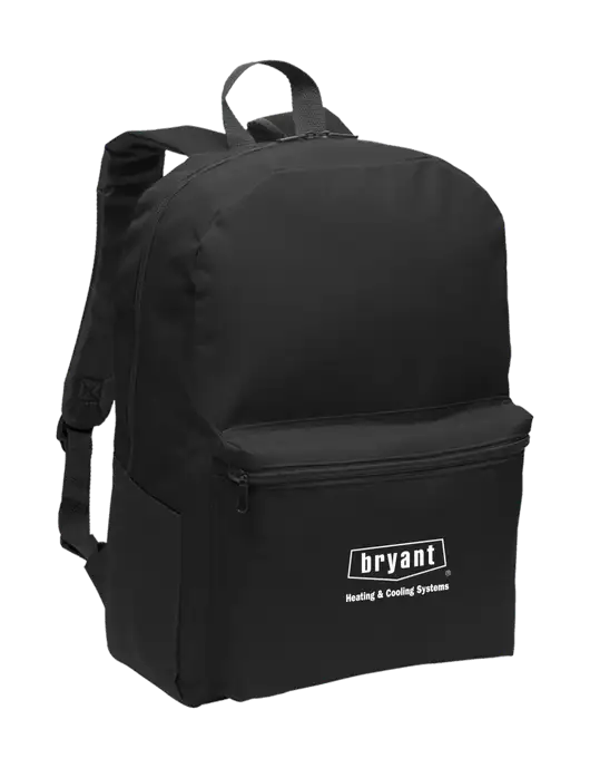 Casual Black Lightweight Laptop Backpack w/Bryant H&C Systems Logo