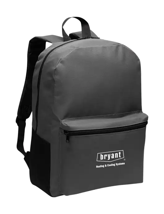 Casual Dark Charcoal Lightweight Laptop Backpack w/Bryant H&C Systems Logo