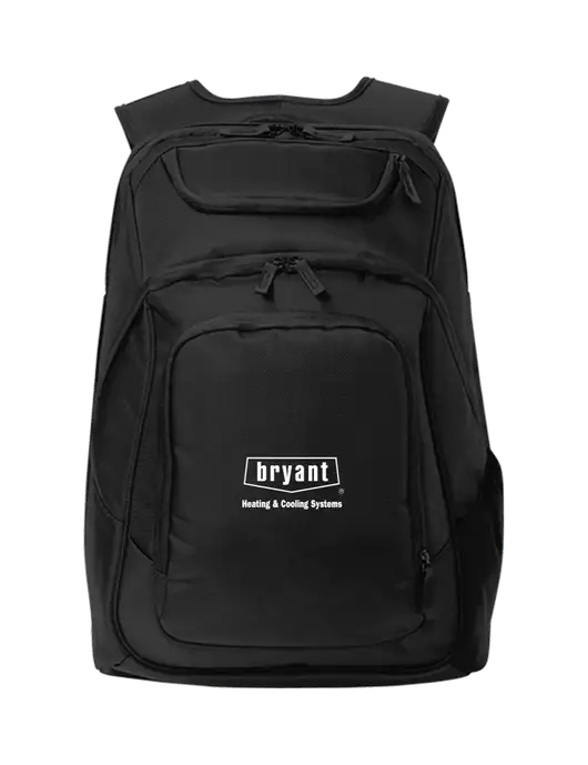 Executive Black Laptop Backpack w/Bryant H&C Systems Logo