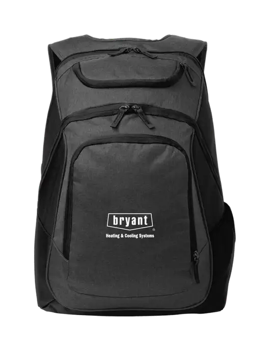 Executive Graphite Heather/Black Laptop Backpack w/Bryant H&C Systems Logo