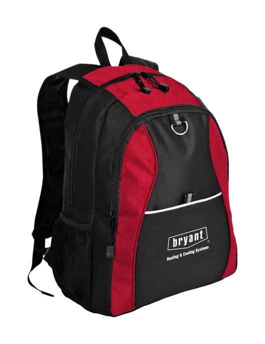 Honeycomb Red/Black Backpack w/Bryant H&C Systems Logo