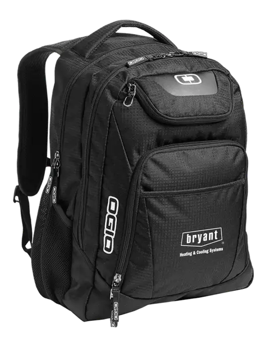 OGIO Black/Silver Excelsior Laptop Backpack w/Bryant H&C Systems Logo
