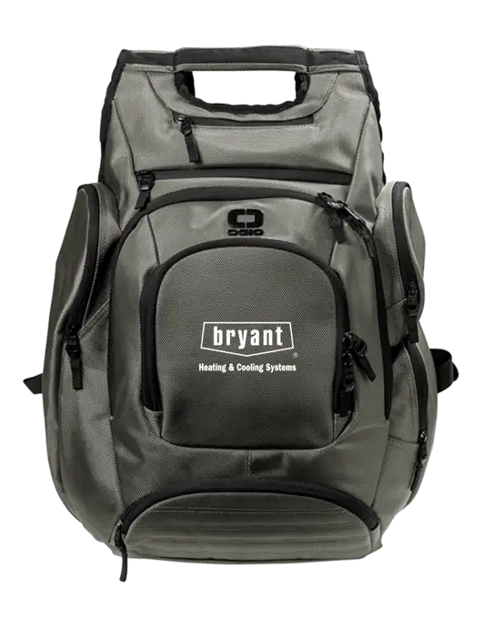 OGIO Medium Grey Metro Ballistic Laptop Backpack w/Bryant H&C Systems Logo