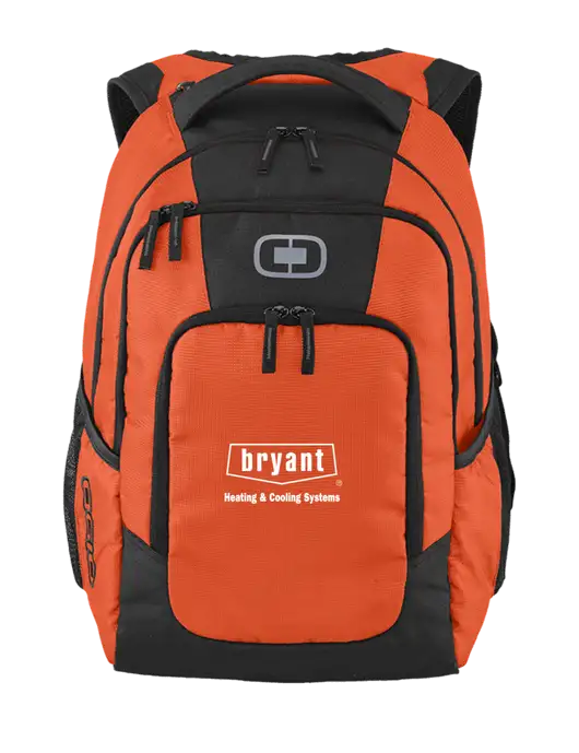 OGIO Orange Logan Laptop Backpack
 w/Bryant H&C Systems Logo