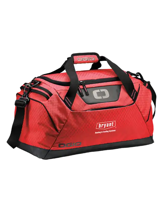 OGIO Red Catalyst Duffle
 w/Bryant H&C Systems Logo